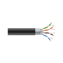 Black Box C6ABC50-STR-BK-1000 CAT6A Stranded UTP 650Mhz CM PVC PoE Bulk Cable - 1000 Foot - Black