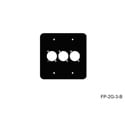 Mystery FP-2G-3-B 2-Gang Black Wall Panel 3 Each NEUTRIK D